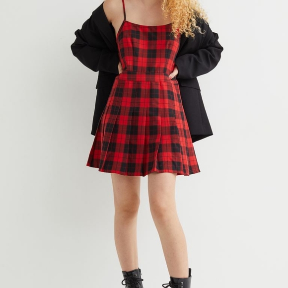 H&M plaid mini dress Large - Picture 3 of 3